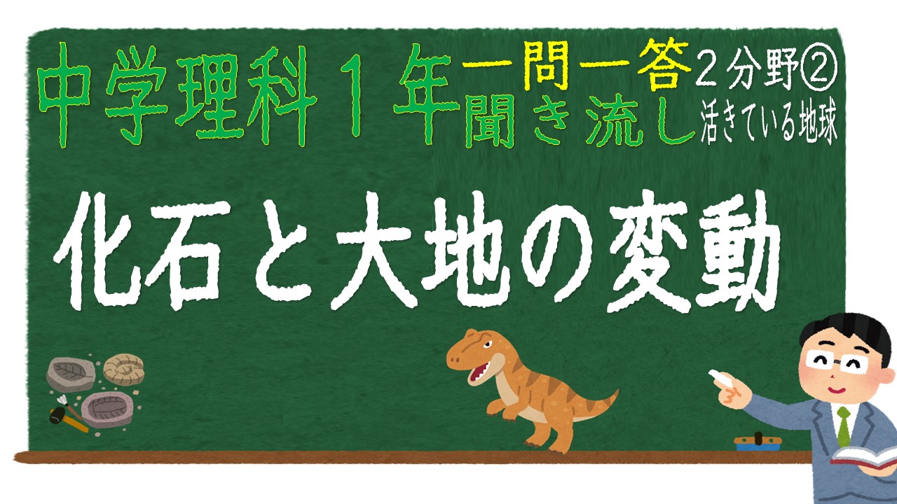 中学１年理科２分野　一問一答　化石と大地の変動